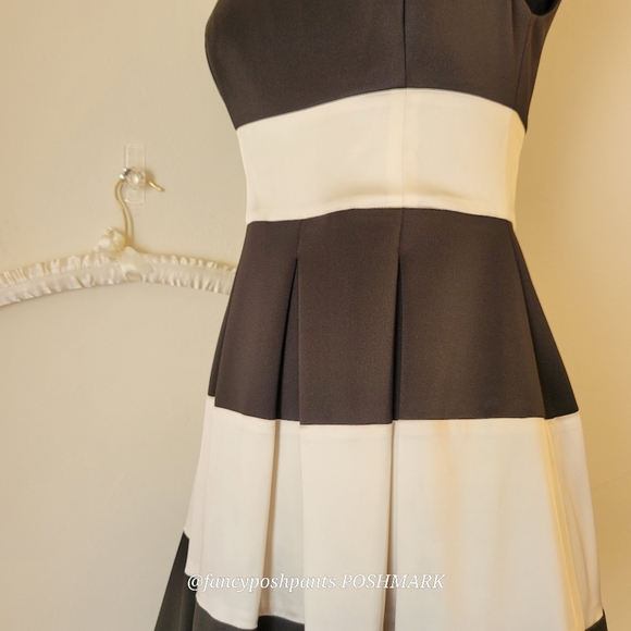 RALPH LAUREN formal tiered fully lined satiny stripe dress cocktail party dance - Picture 15 of 17